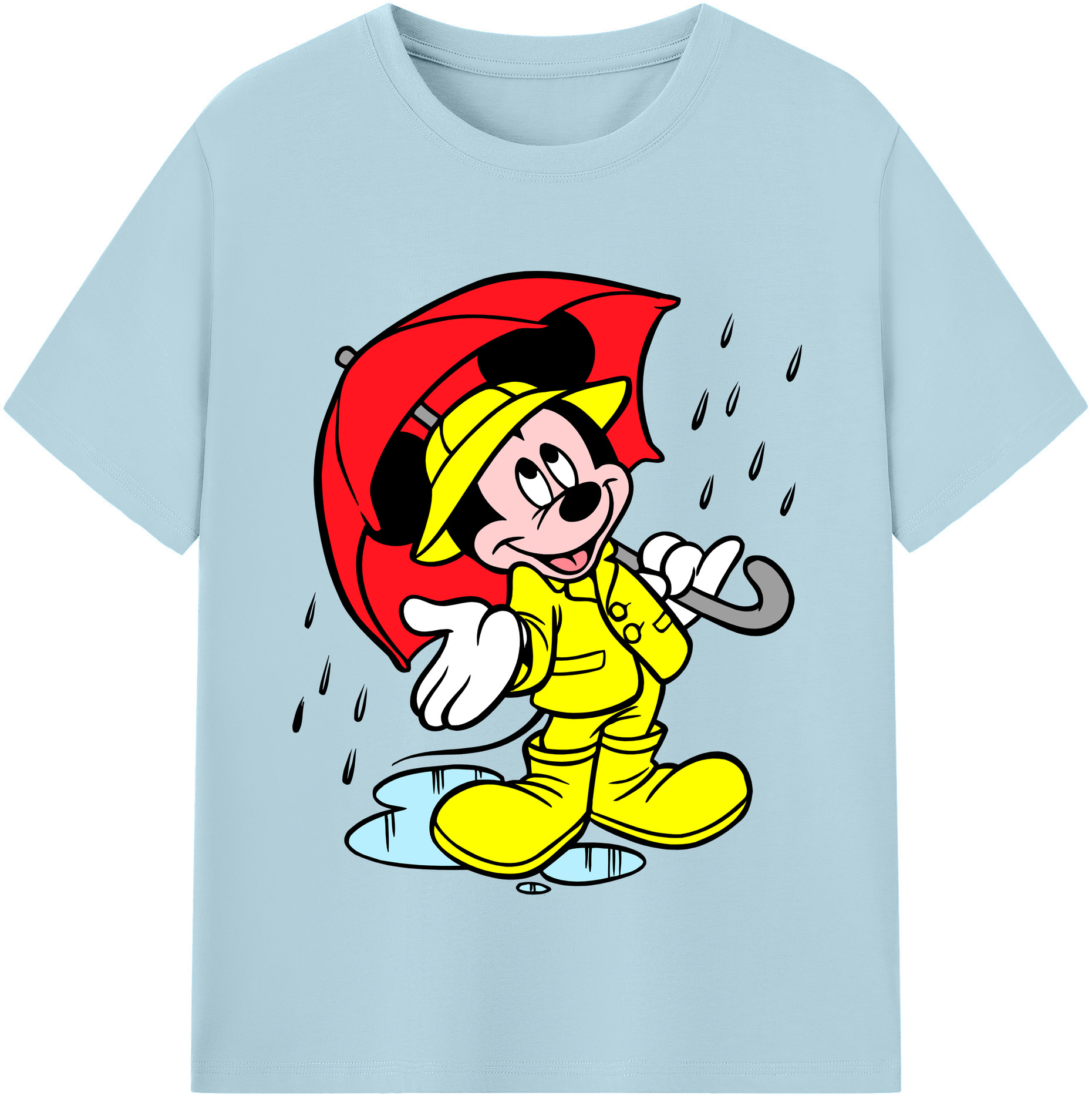 （画像用） ミッキーマウス Mickey Mouse 綿100％半袖Tシャツ（フロントプリント）